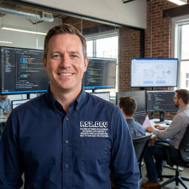 Developer working on code