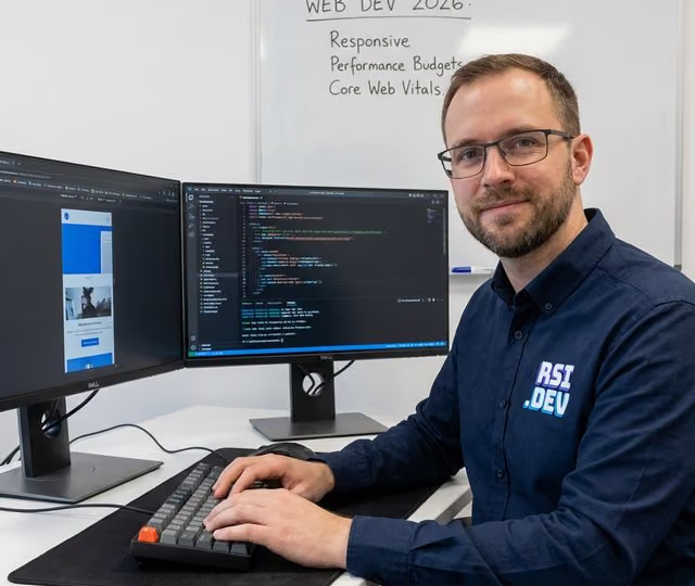 Software development workspace with code editor and modern tools