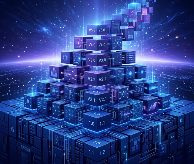 API design whiteboard with versioning strategy and migration flow